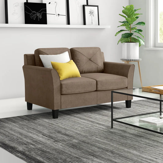 57.87" Round Arm Tufted Back Loveseat