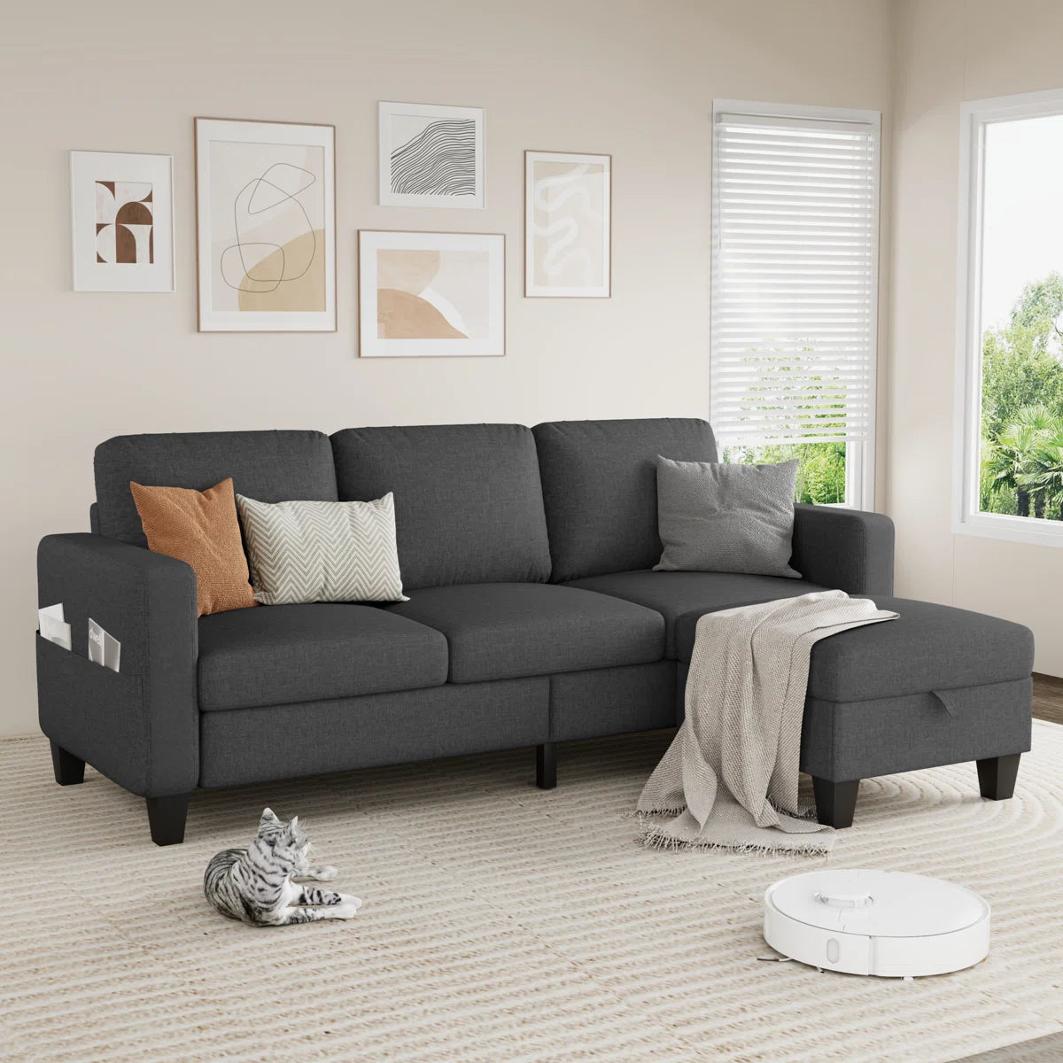 78" Upholstered Sofa Couch