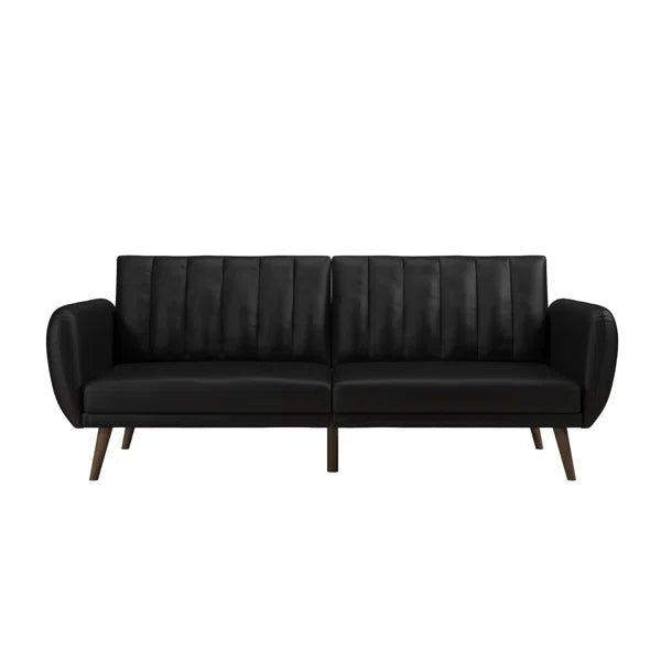 81.5'' Vegan Leather Convertible Sofa