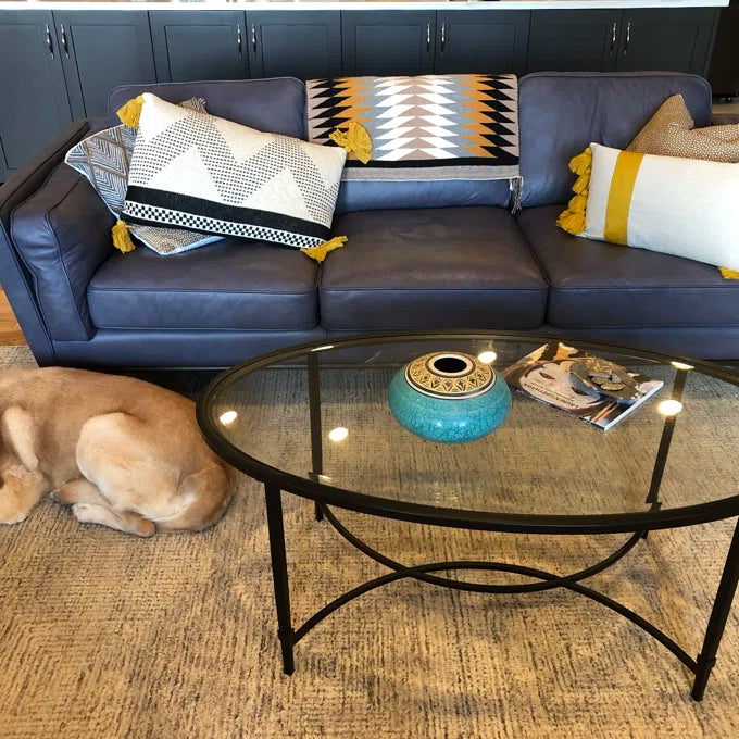 90.4'' Leather Sofa