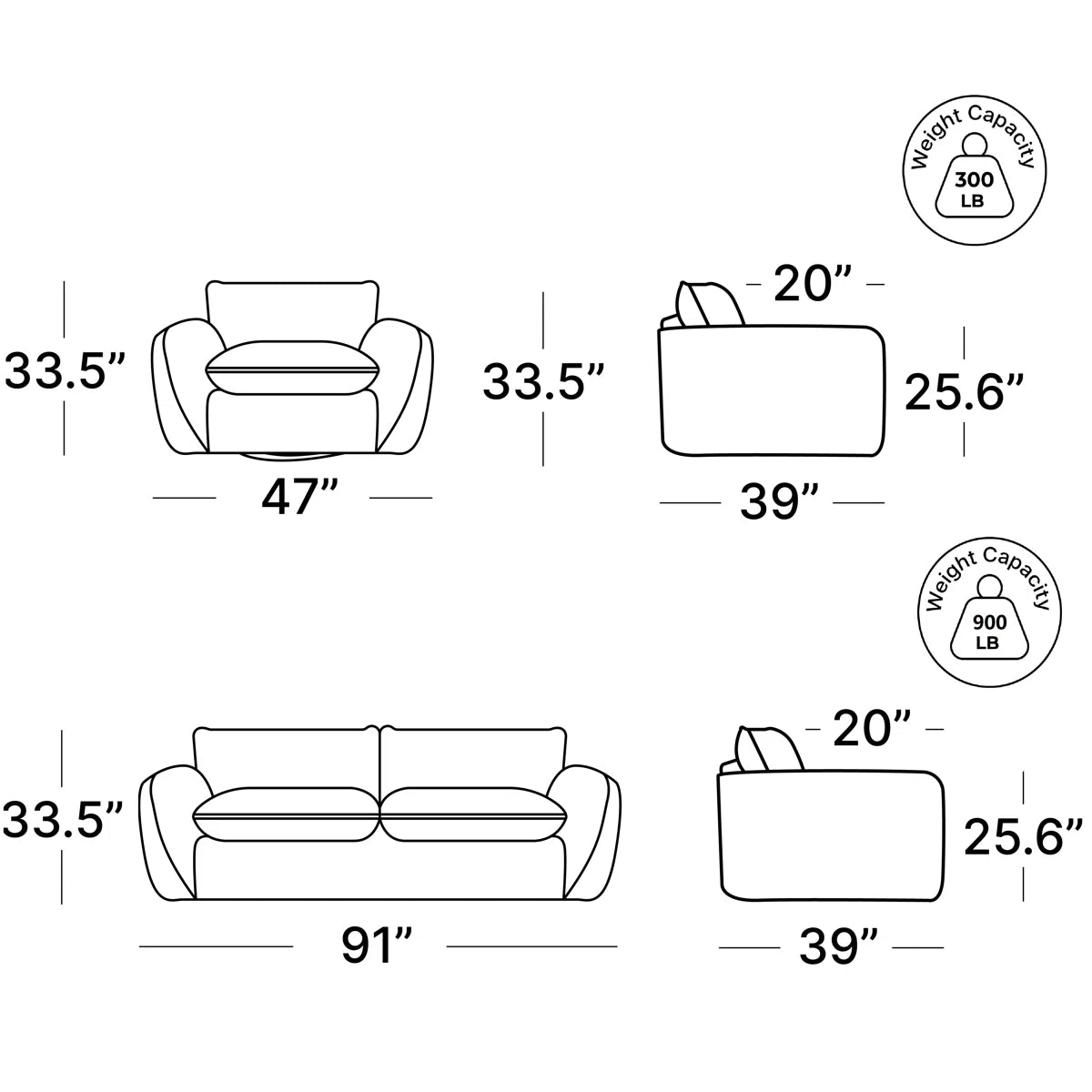 91'' Upholstered Sofa