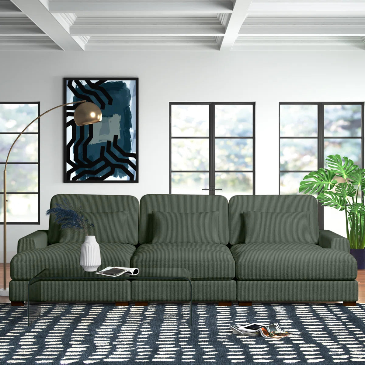 127.5'' Corduroy Sofa