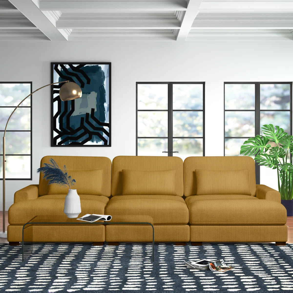 127.5'' Corduroy Sofa