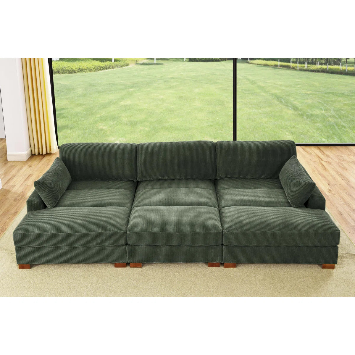 127.5'' Corduroy Sofa