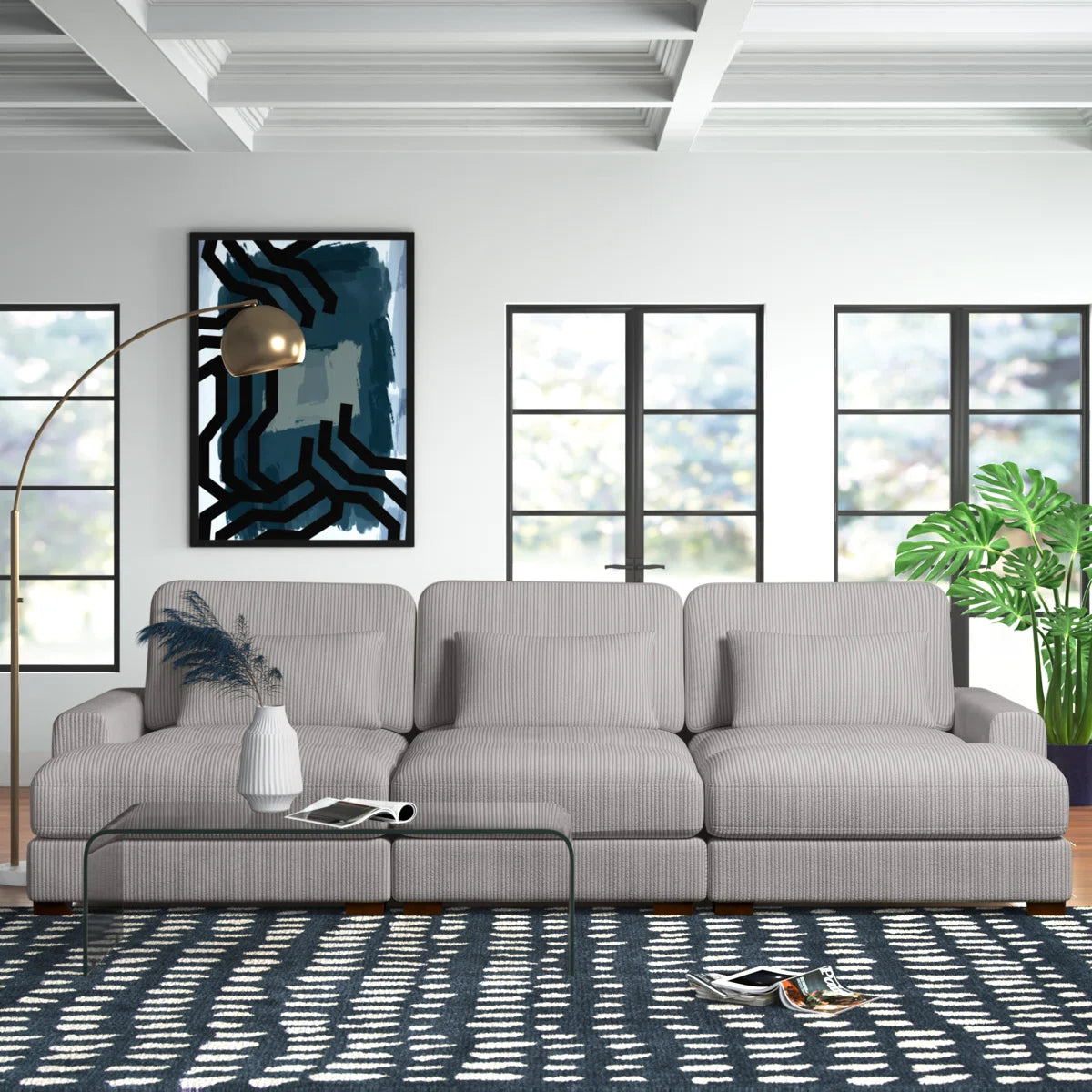127.5'' Corduroy Sofa