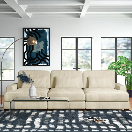 127.5'' Corduroy Sofa