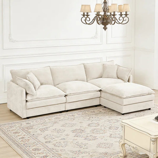 3-Seater Cloud Couch With Ottoman