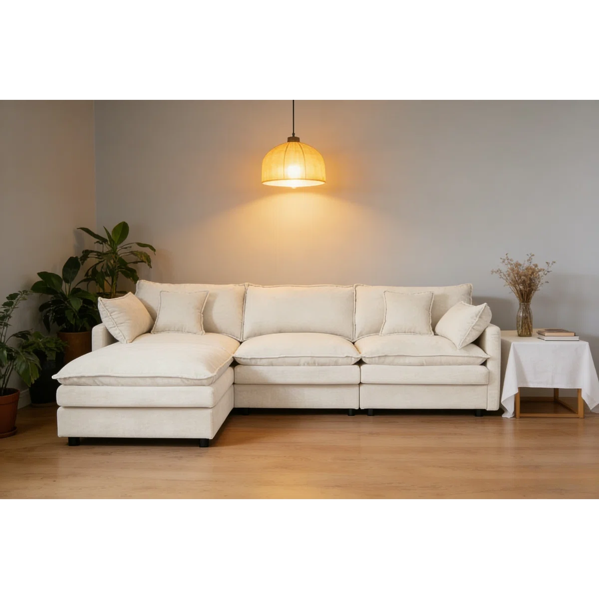 3-Seater Cloud Couch With Ottoman