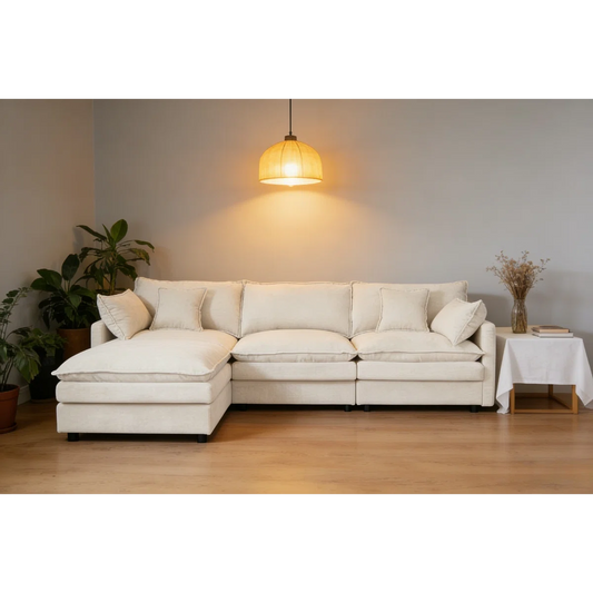 3-Seater Cloud Couch With Ottoman