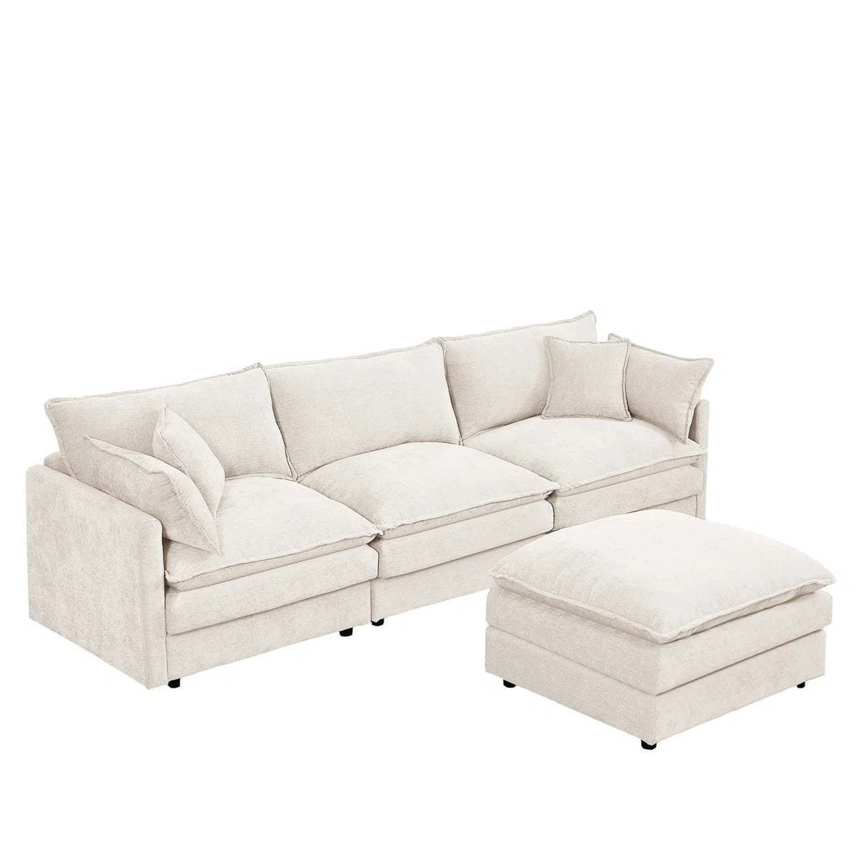 3-Seater Cloud Couch With Ottoman