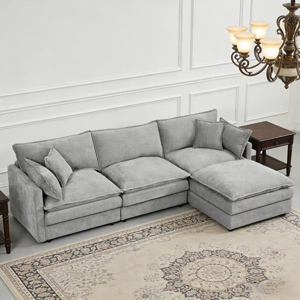 3-Seater Cloud Couch With Ottoman
