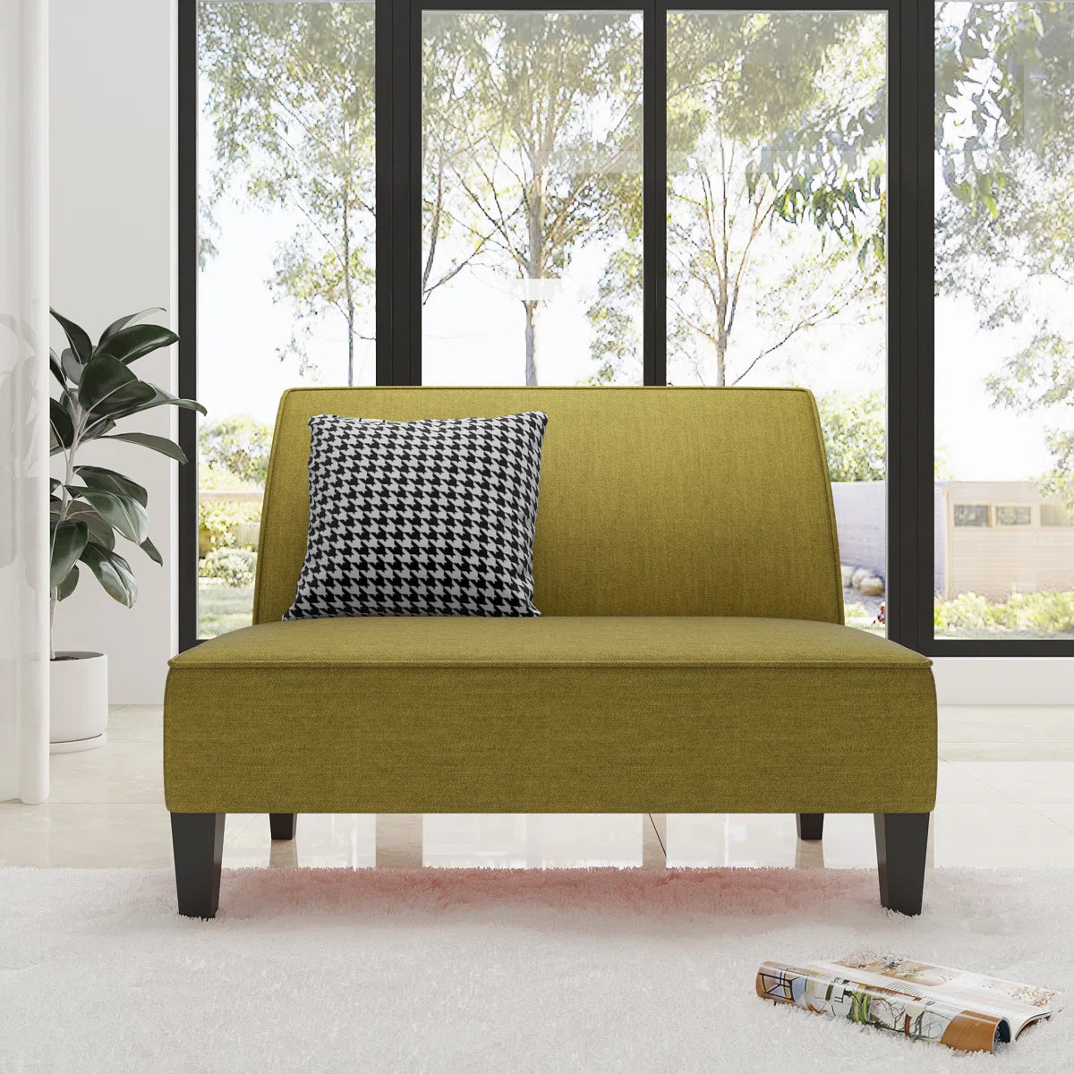 44'' Upholstered Loveseat Space Saving Premium 2 Seater Sofa