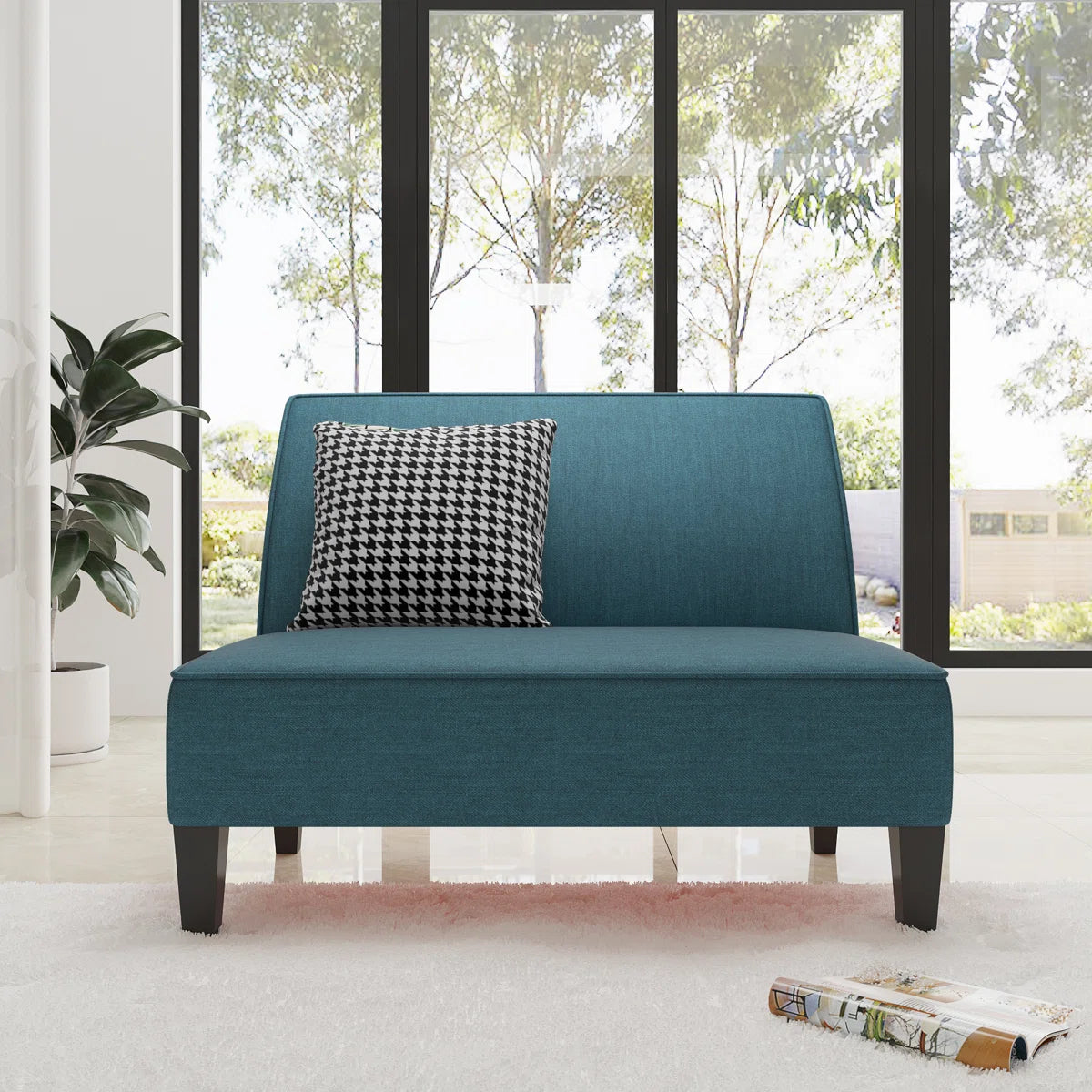 44'' Upholstered Loveseat Space Saving Premium 2 Seater Sofa