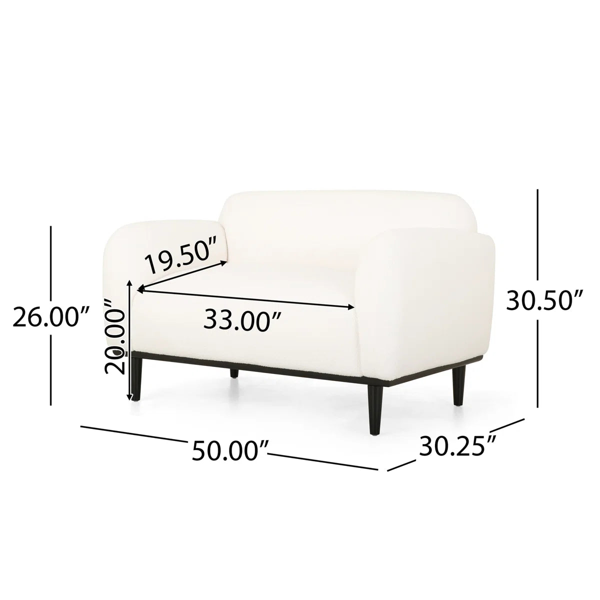 50'' Upholstered Loveseat