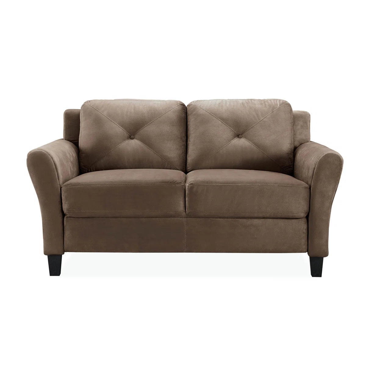 57.87" Round Arm Tufted Back Loveseat