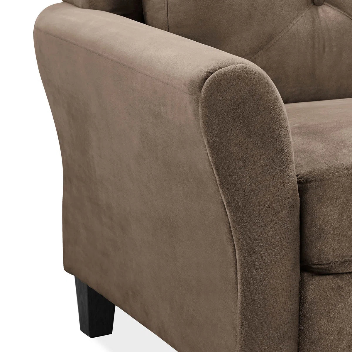 57.87" Round Arm Tufted Back Loveseat