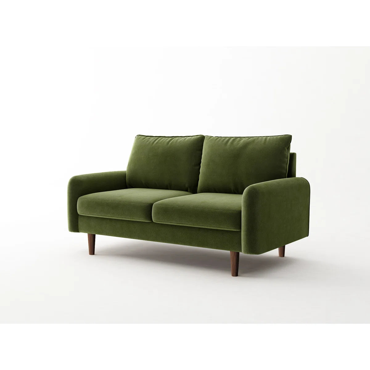58" Velvet Round Arm Sofa Loveseat