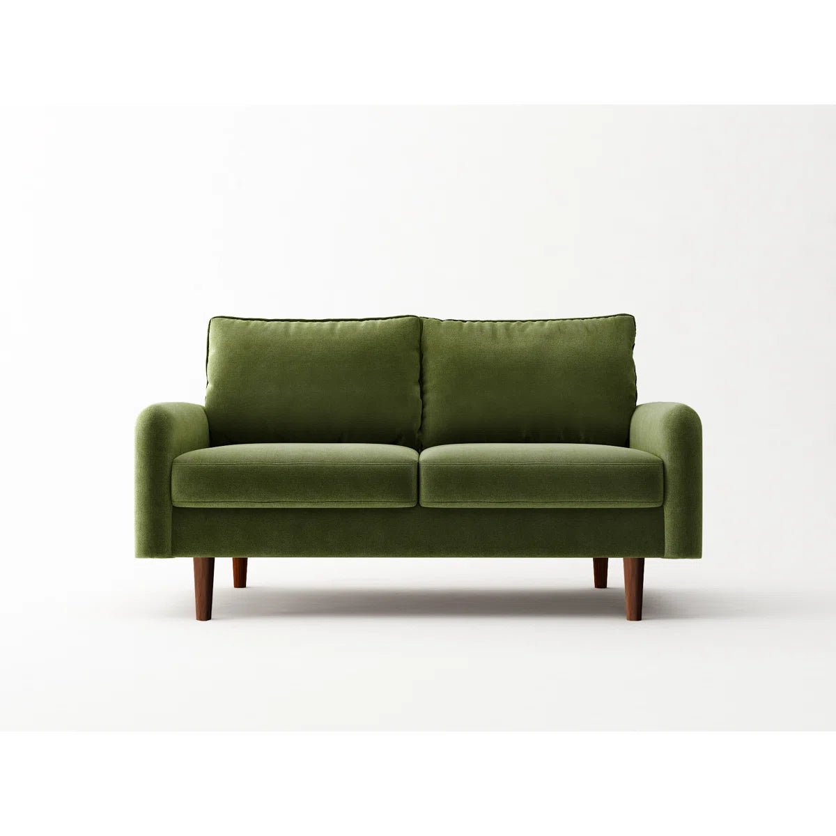 58" Velvet Round Arm Sofa Loveseat