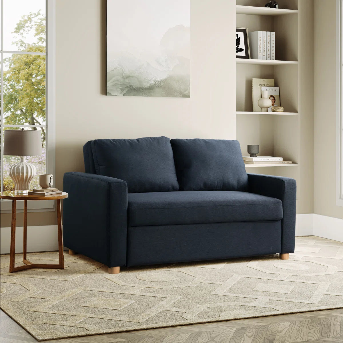 66.1" Full Size Convertible Sofa Bed Loveseat, Dream Coil Comfort, Easy Assembly
