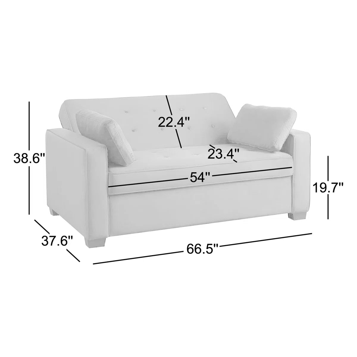 66.5'' Upholstered Sleeper Sofa