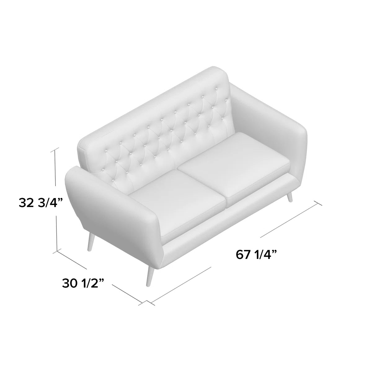 67.25'' Upholstered Sofa