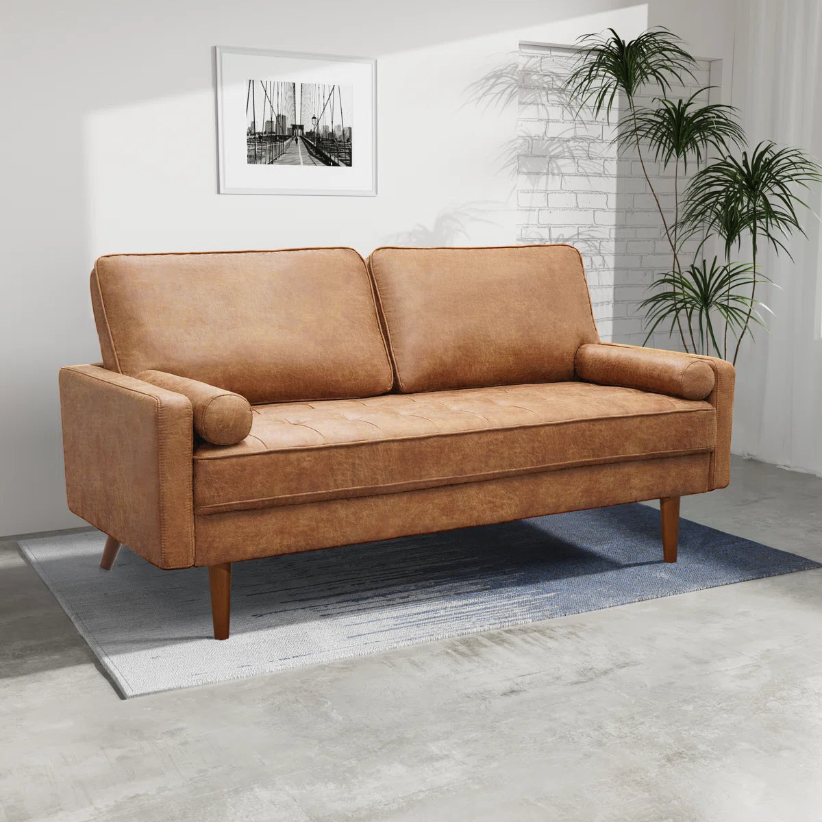 69.7'' Faux Leatherette Sofa