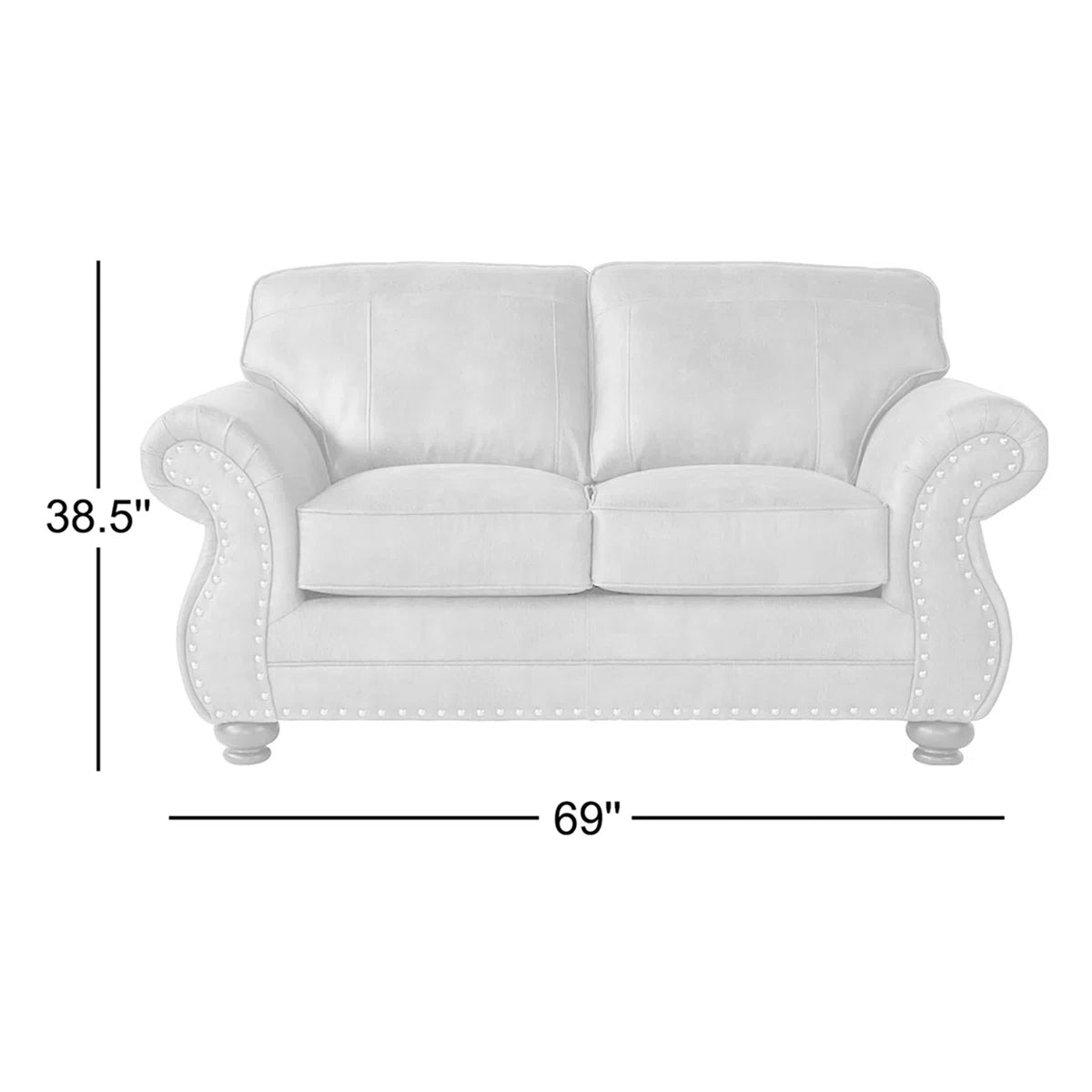 69'' Faux Leather Loveseat
