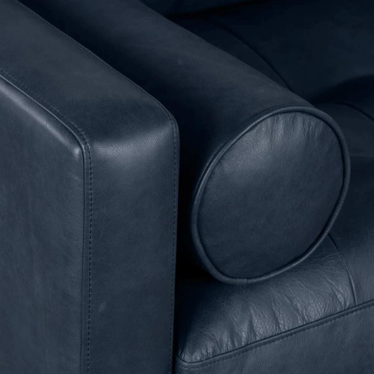 72'' Full-Grain Genuine Italian Leather Sofa
