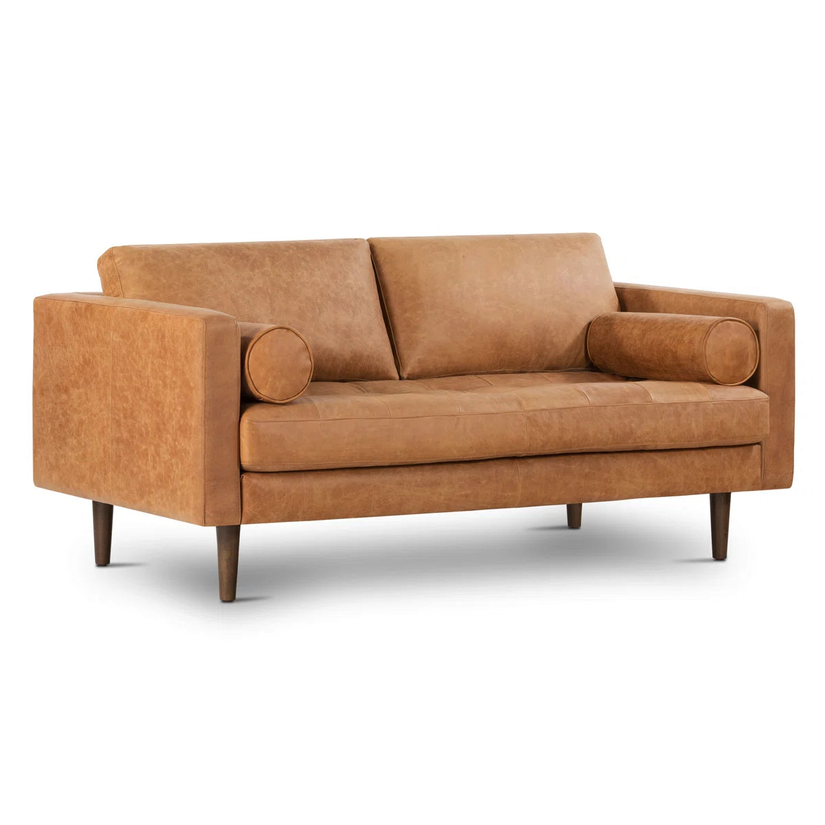 72'' Full-Grain Genuine Italian Leather Sofa