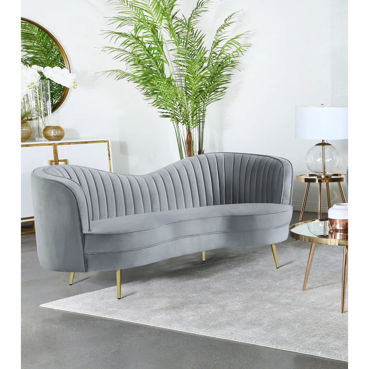 73.5'' Round Arm Loveseat