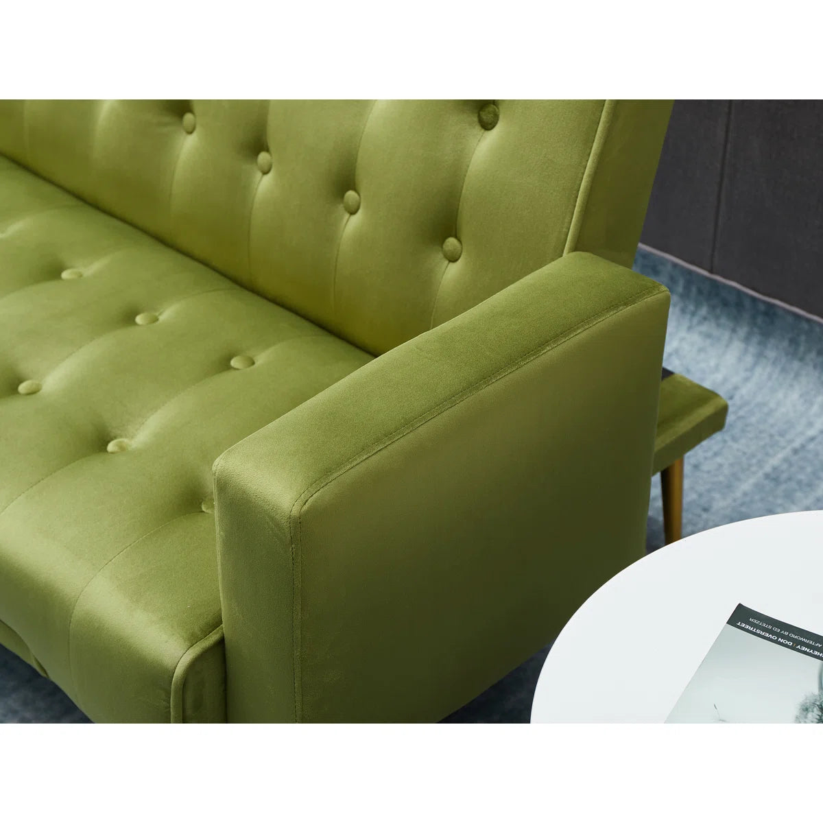 75'' Velvet Convertible Sofa