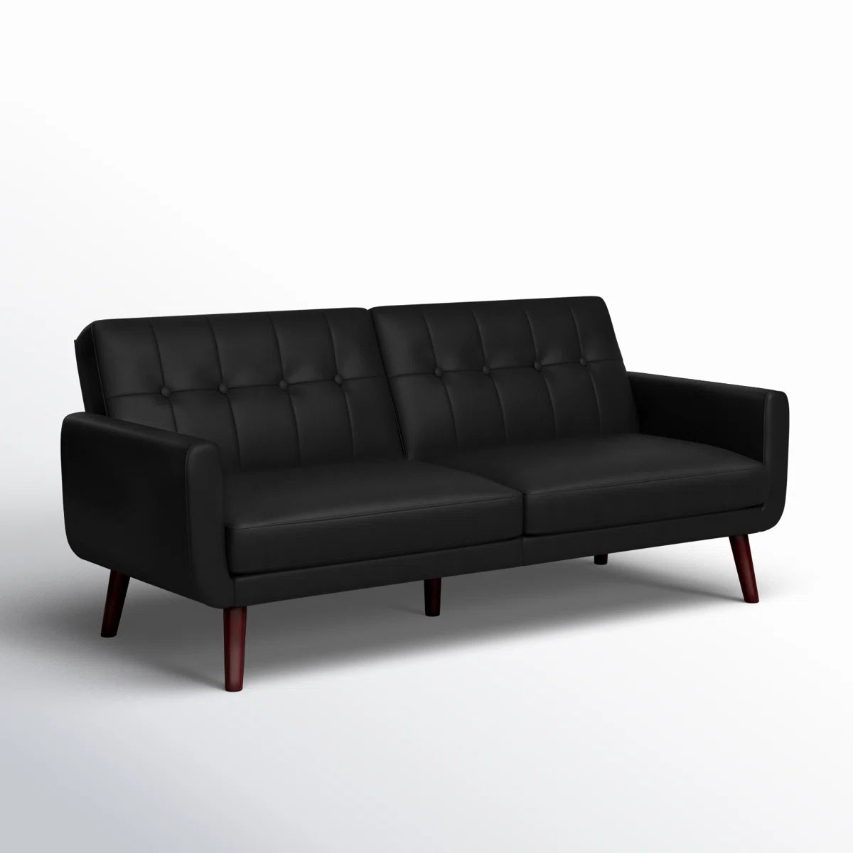 78.5" Faux Leather Convertible Sofa