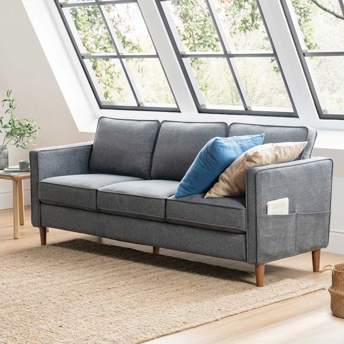 78" Square Arm Sofa