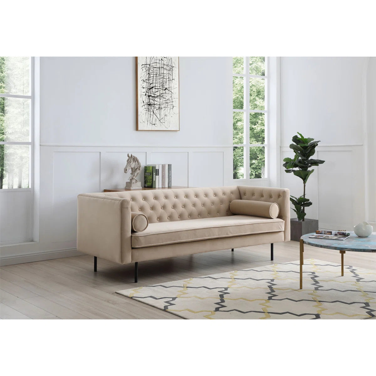 79'' Velvet Sofa
