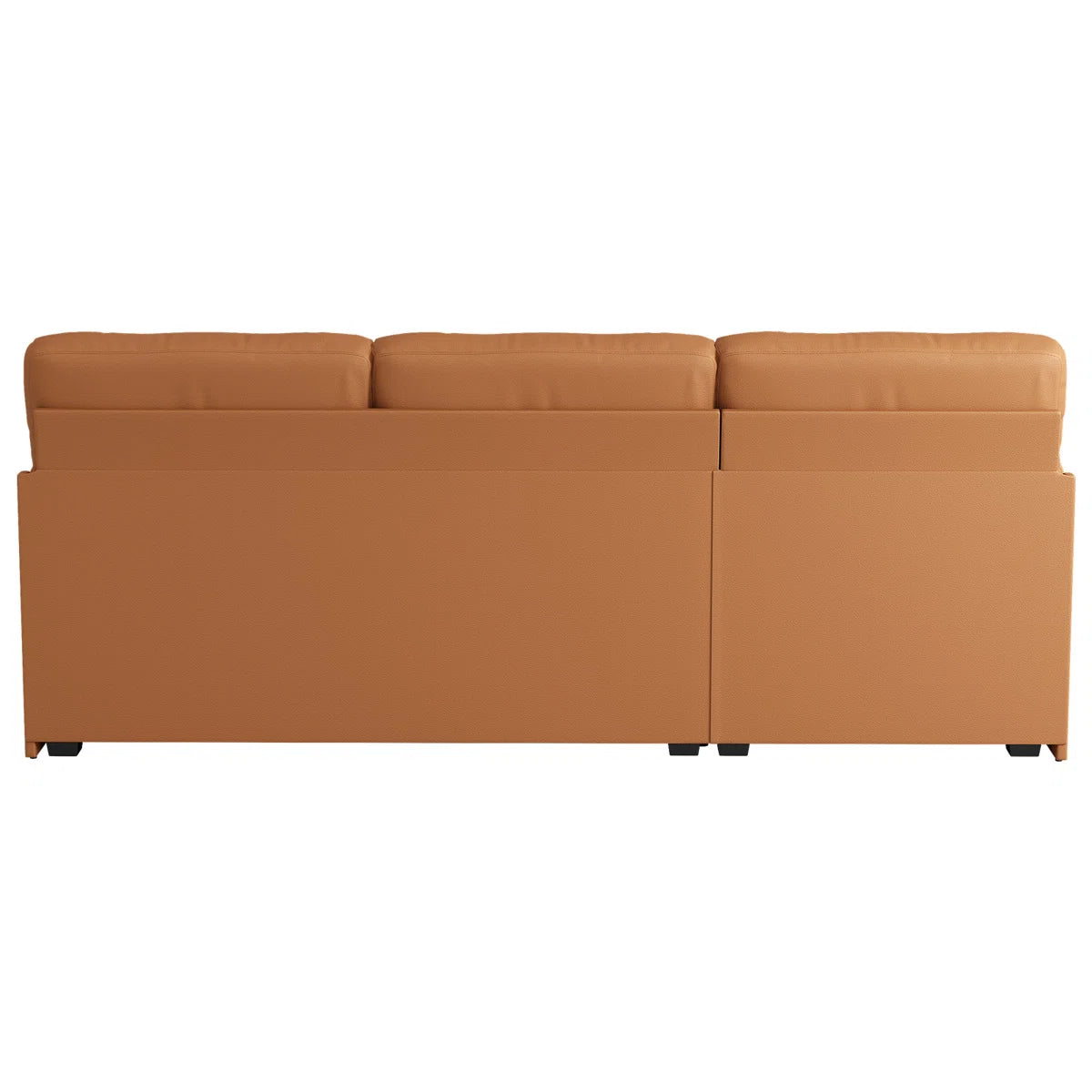 80" Corduroy Upholstered Sleeper Sofa with Storage Chaise & Pull-Out Bed