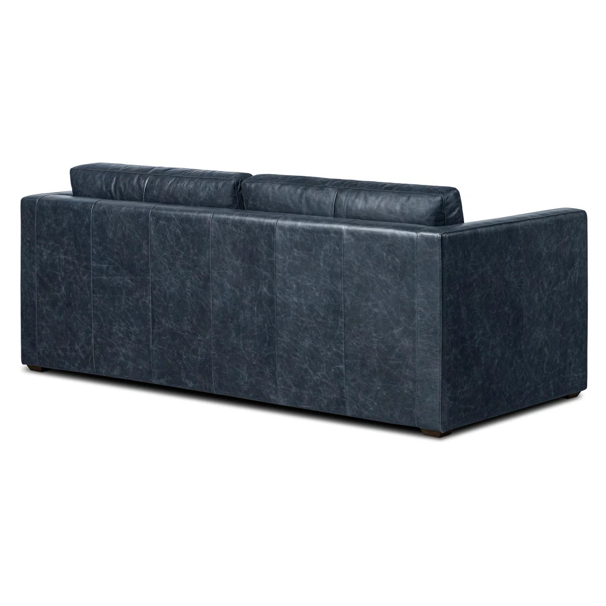 82'' Full-Grain Genuine Italian Leather Sleeper Sofa