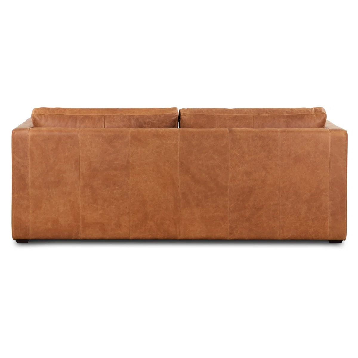 82'' Full-Grain Genuine Italian Leather Sleeper Sofa