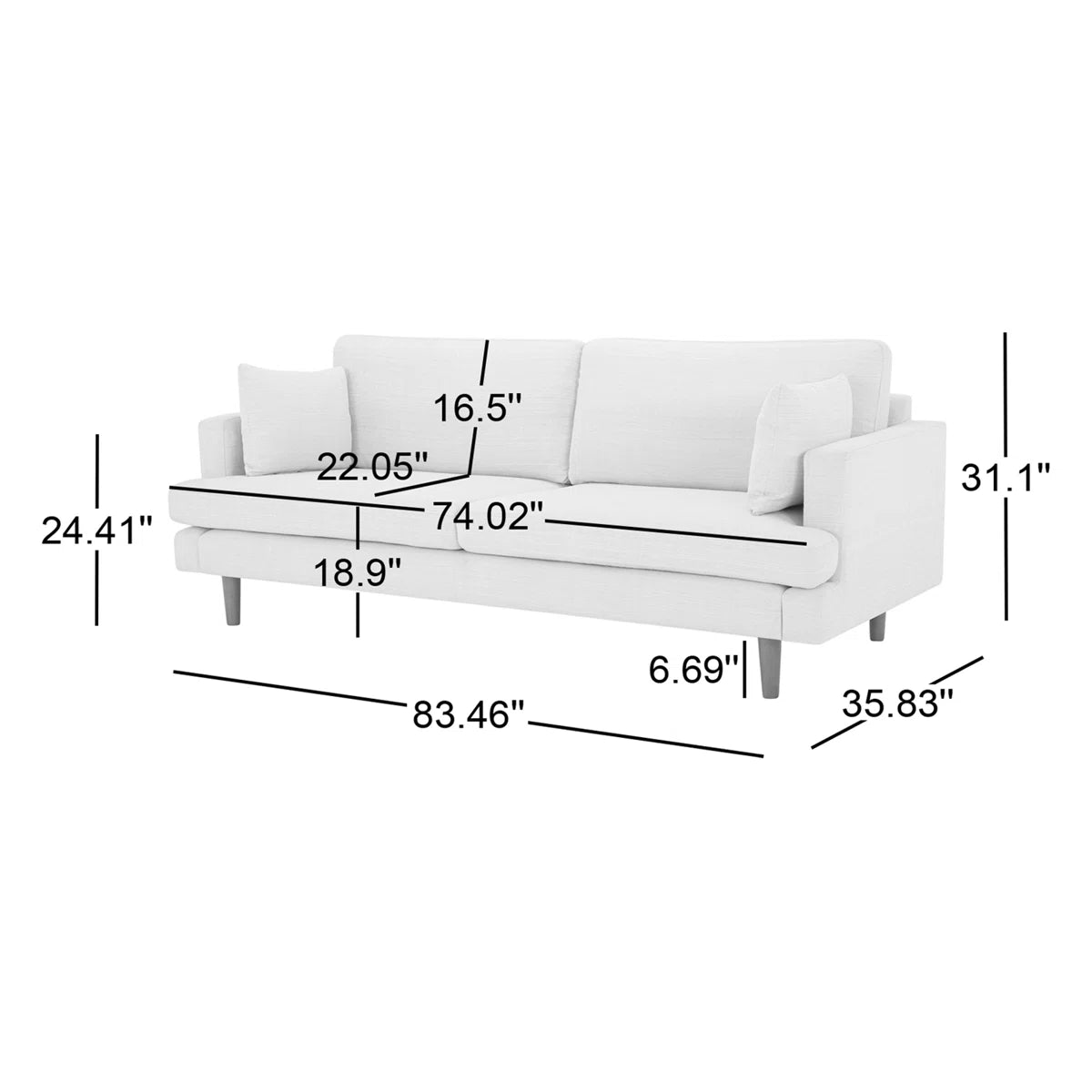 83" Upholstered Sofa