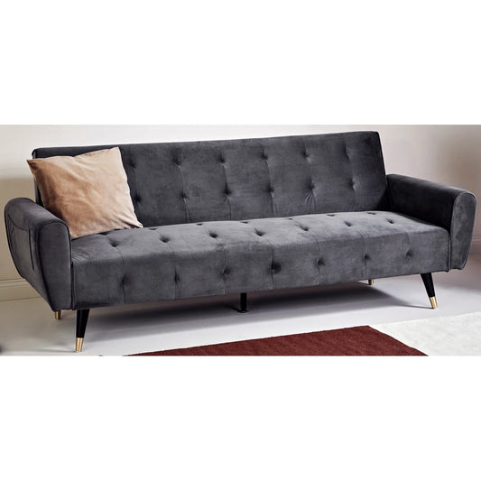 83.86" Velvet Square Arm Sleeper Sofa