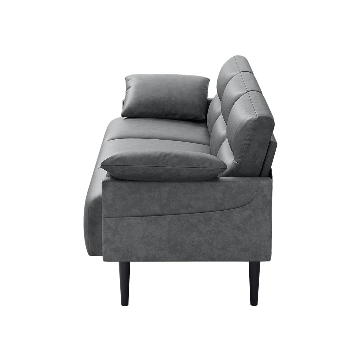 83'' Faux Leatherette Upholstered Square Arm Sofa