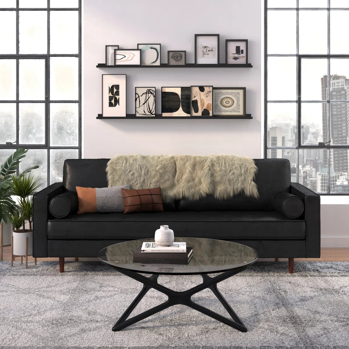 84 inch Genuine Leather Sofa