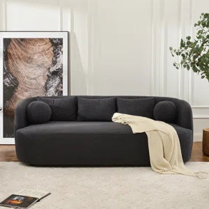 85" Wide Modern Boucle Upholstered 3 Seat Sofa