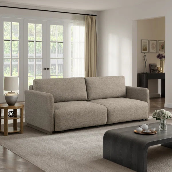 86" Upholstered Queen Size Convertible Sleeper Sofa