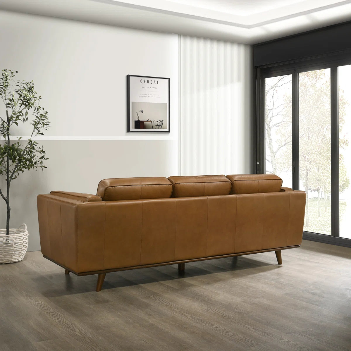 90.4'' Leather Sofa
