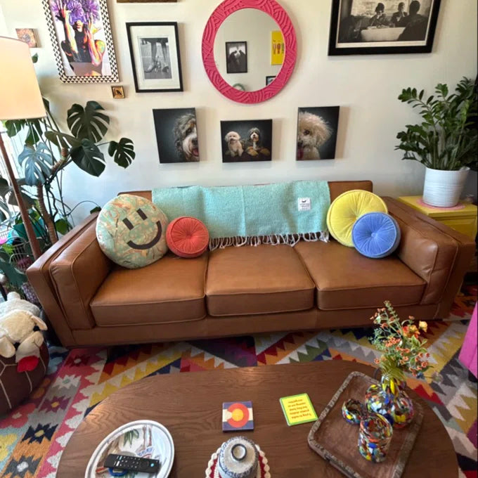 90.4'' Leather Sofa