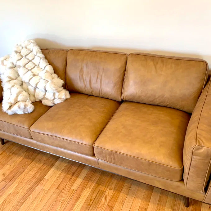 90.4'' Leather Sofa