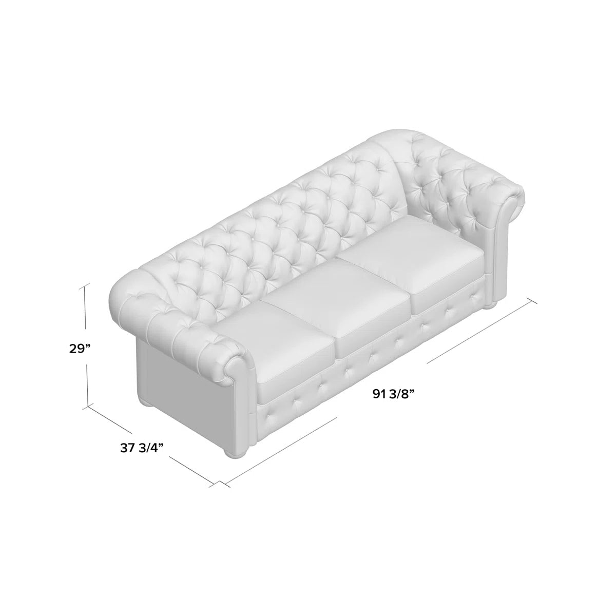 91.34'' Upholstered Sofa