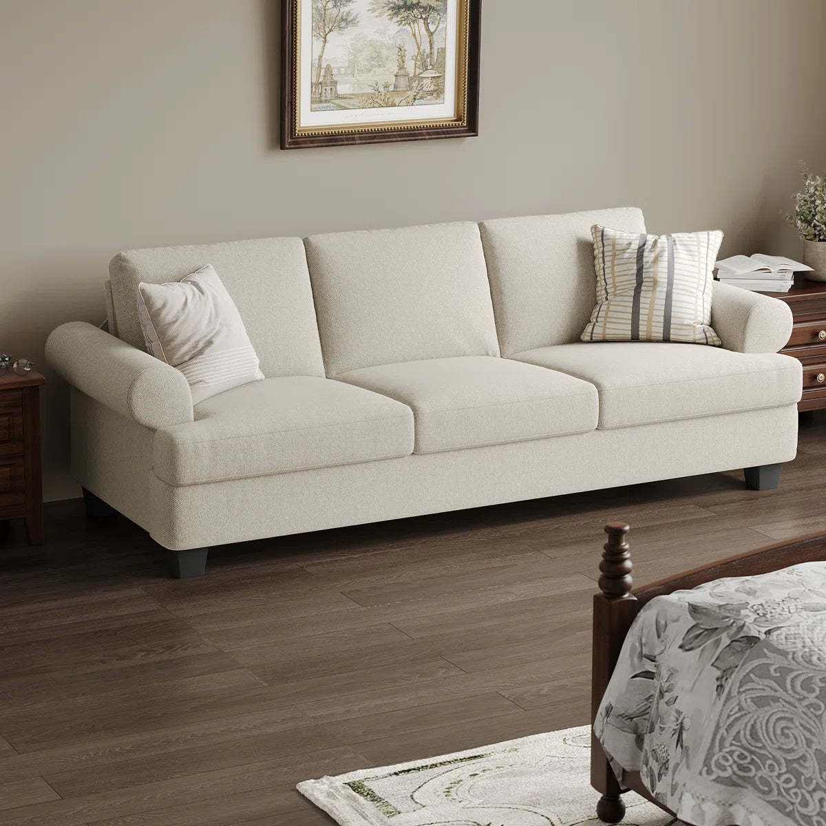 91'' Lawson Sofa with Deep Seats, 3 Seater Upholstered Couch for Living Room