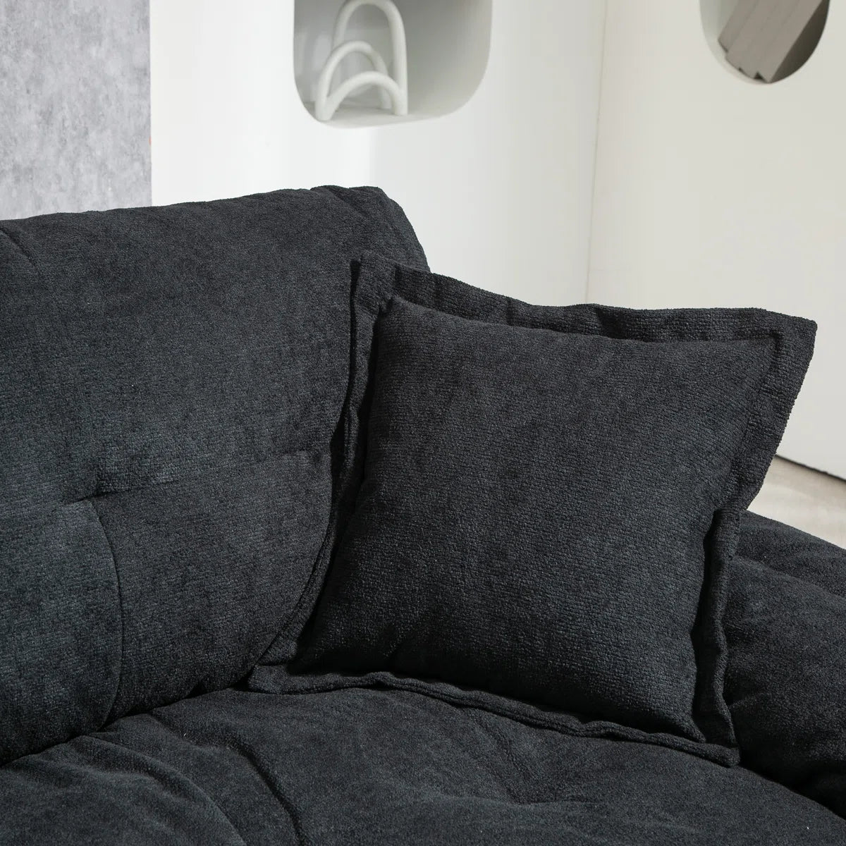 84" Chenille Upholstered Pillow-Top Arm Loveseat Sofa with Memory Foam Cushions and Pocketed Coil Springs