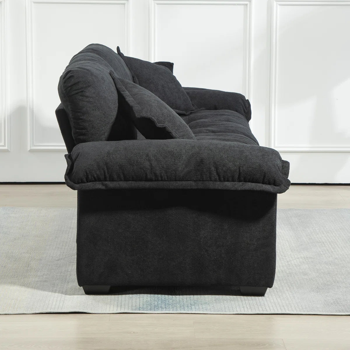 84" Chenille Upholstered Pillow-Top Arm Loveseat Sofa with Memory Foam Cushions and Pocketed Coil Springs